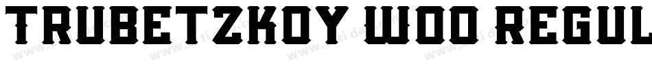Trubetzkoy W00 Regul字体转换